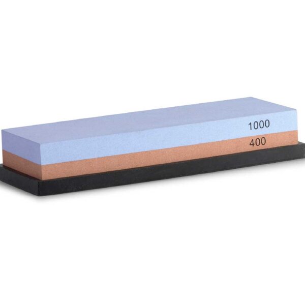 Piedra de Afilar de Doble Cara 400 y 1000 Granos con Soporte